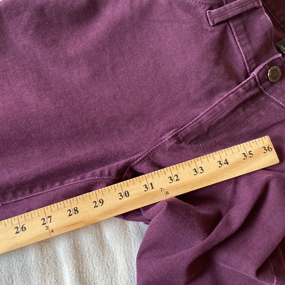 ANN TAYLOR Modern Jeans Pants Skinny Straight Purple Plum Denim Stretch - Picture 10 of 11